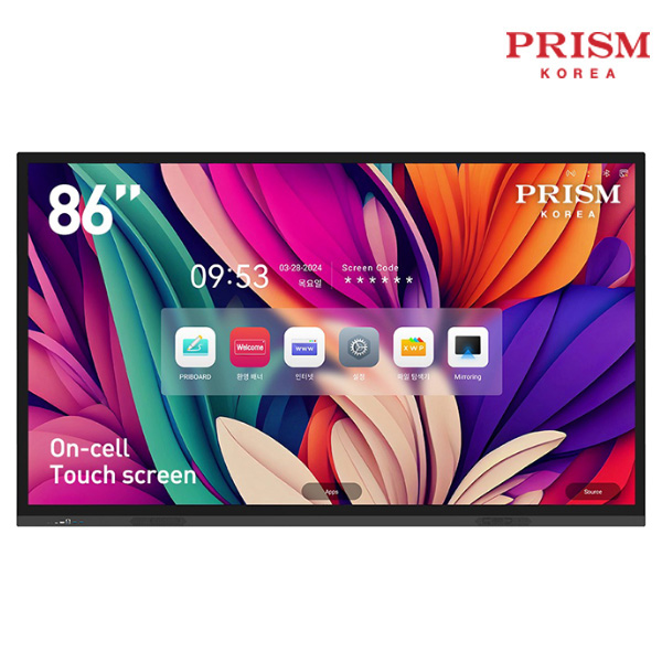 [동양렌탈]프리즘코리아 전자칠판 218cm On-Cell