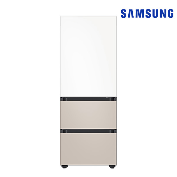 [유버스]삼성 김치냉장고 3도어 키친핏 313L 새틴화이트+새틴베이지