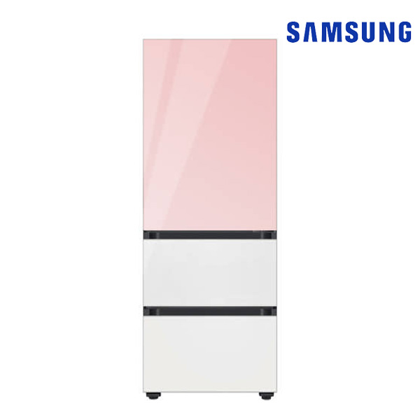 [유버스]삼성 김치냉장고 3도어 키친핏 313L 글램핑크+글램화이트