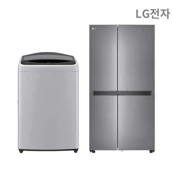 [스마트]LG 통돌이 세탁기 17kg+양문형 냉장고 826L