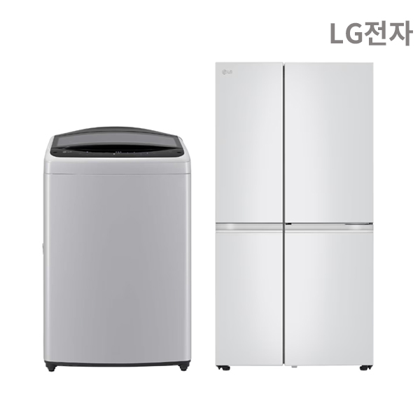 [스마트]LG 통돌이 세탁기 17kg+양문형 냉장고 832L